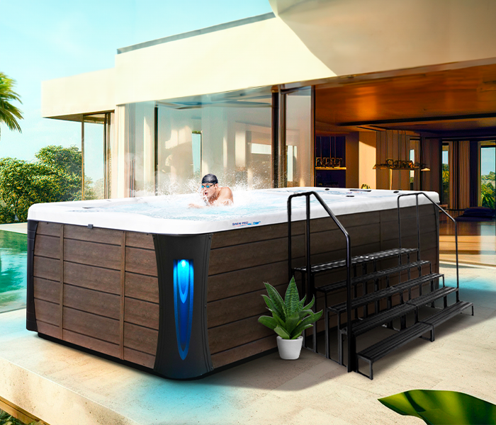 Calspas hot tub being used in a family setting - Jarvisburg